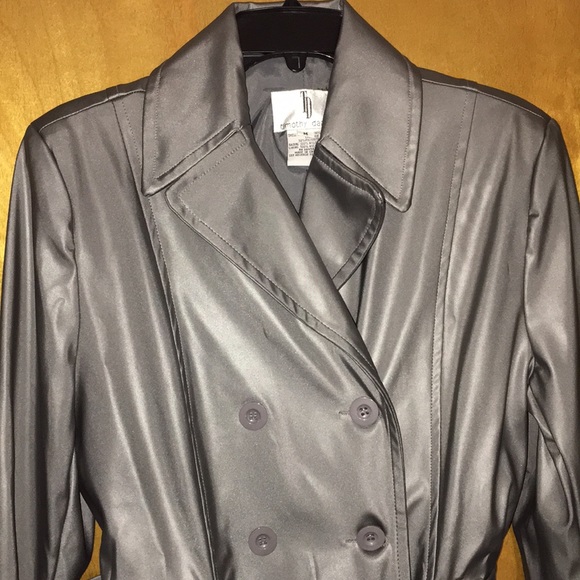 NWT Gray Polyurethane Jacket by TIMOTHY DANIELS - Picture 2 of 6